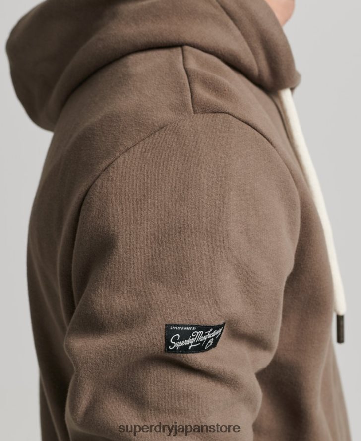 ヴィンテージコーポレーションロゴワークパーカー 男性 Superdry 衣類 カーキ 2J62PZ5170