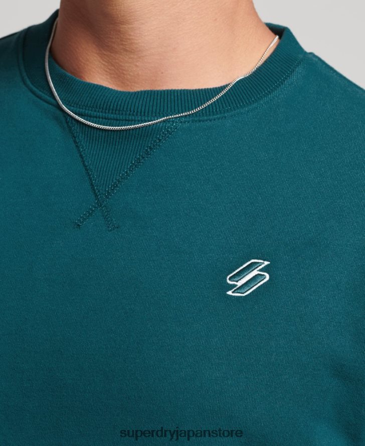 コード オーガニックコットン エッセンシャル クルー スウェットシャツ 男性 Superdry 衣類 青 2J62PZ5172