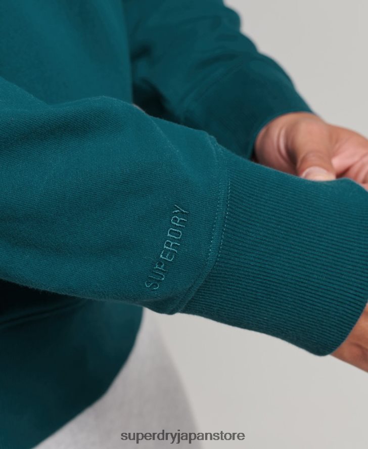 コード オーガニックコットン エッセンシャル クルー スウェットシャツ 男性 Superdry 衣類 青 2J62PZ5172
