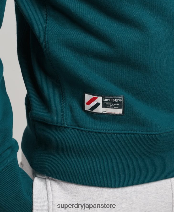 コード オーガニックコットン エッセンシャル クルー スウェットシャツ 男性 Superdry 衣類 青 2J62PZ5172