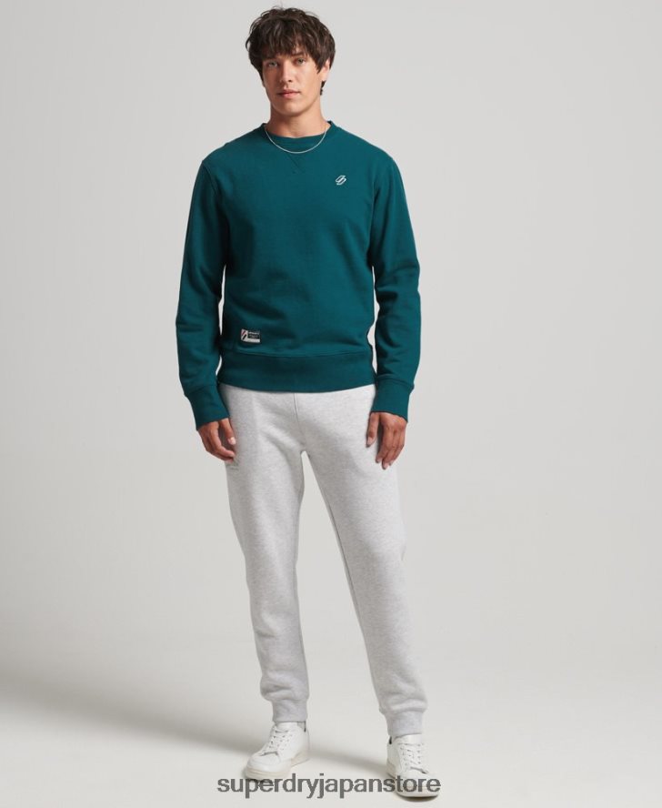 コード オーガニックコットン エッセンシャル クルー スウェットシャツ 男性 Superdry 衣類 青 2J62PZ5172
