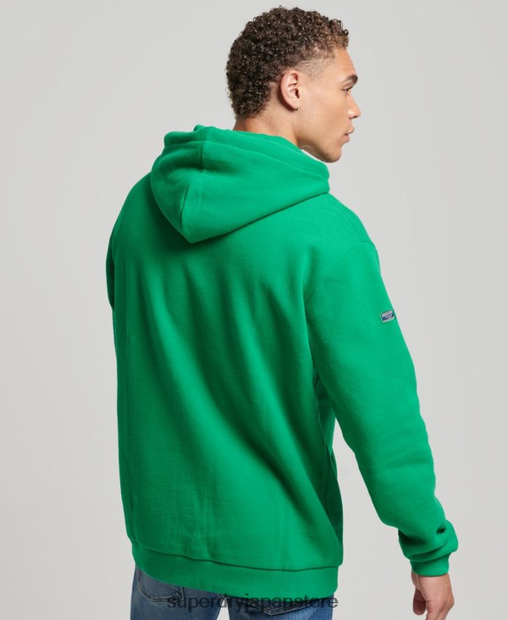 トーナルコアロゴ刺繍パーカー 男性 Superdry 衣類 緑 2J62PZ5177