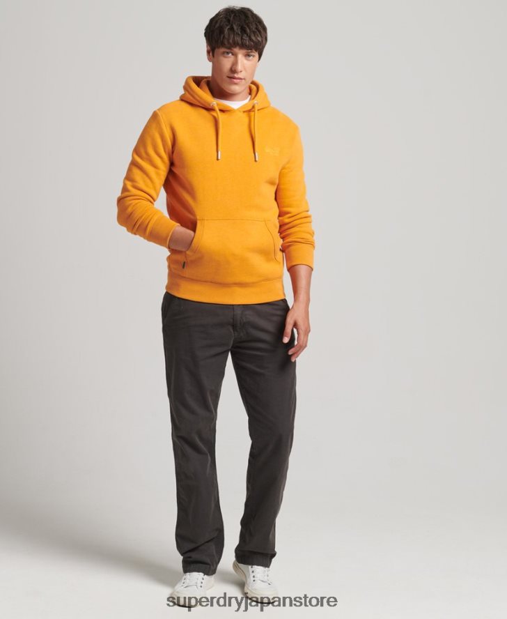 オーガニックコットン エッセンシャル ロゴ パーカー 男性 Superdry 衣類 黄色 2J62PZ517