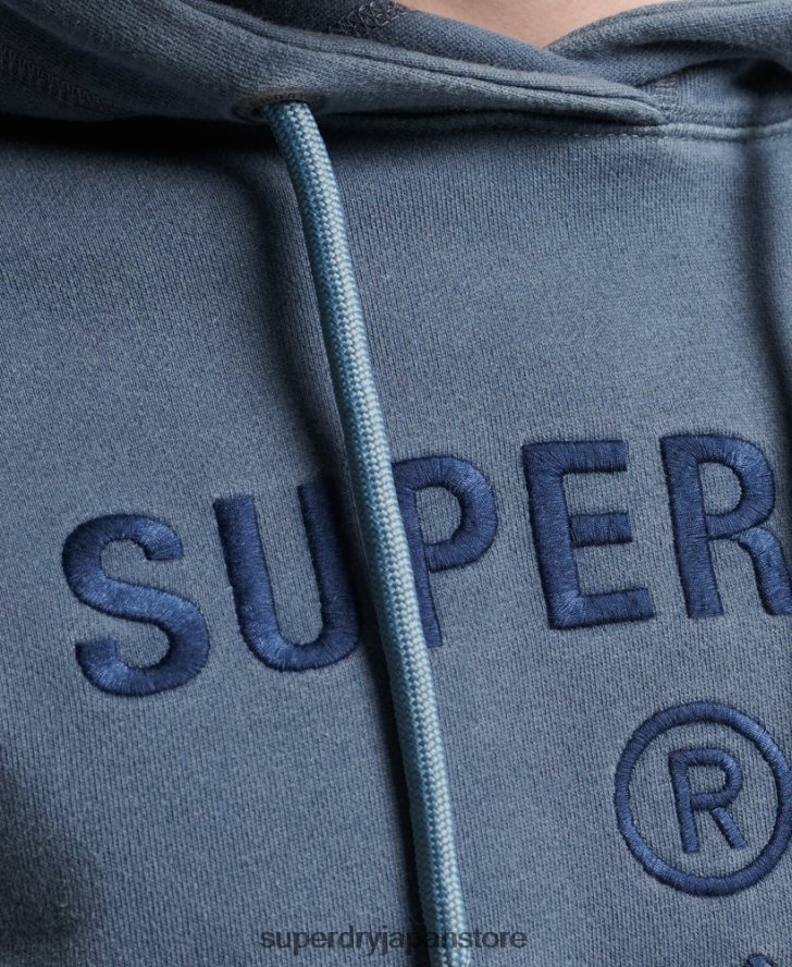 コードロゴガーメントダイルーズパーカー 男性 Superdry 衣類 海軍 2J62PZ5180