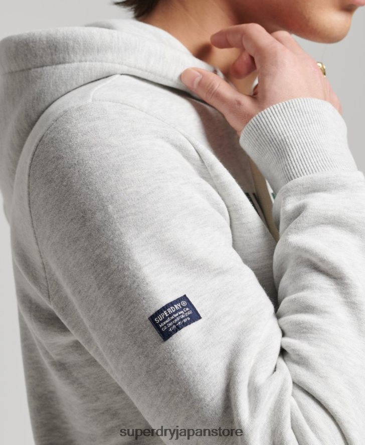 ヴィンテージコーポレートロゴパーカー 男性 Superdry 衣類 ライトグレー 2J62PZ5184