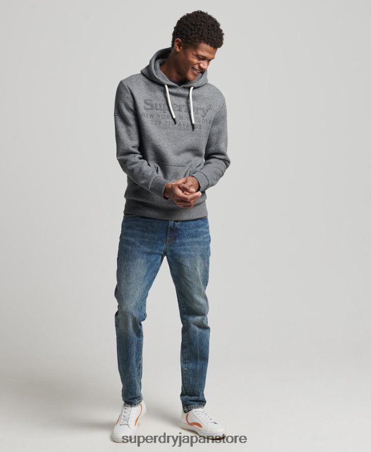 会場色調のパーカー 男性 Superdry 衣類 濃い灰色 2J62PZ5189