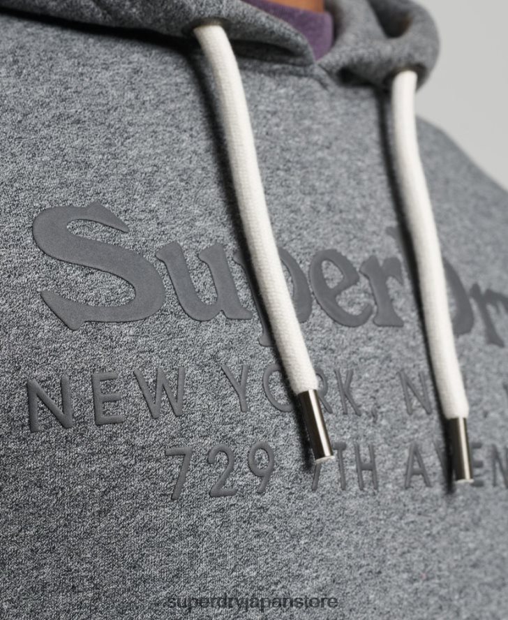 会場色調のパーカー 男性 Superdry 衣類 濃い灰色 2J62PZ5189