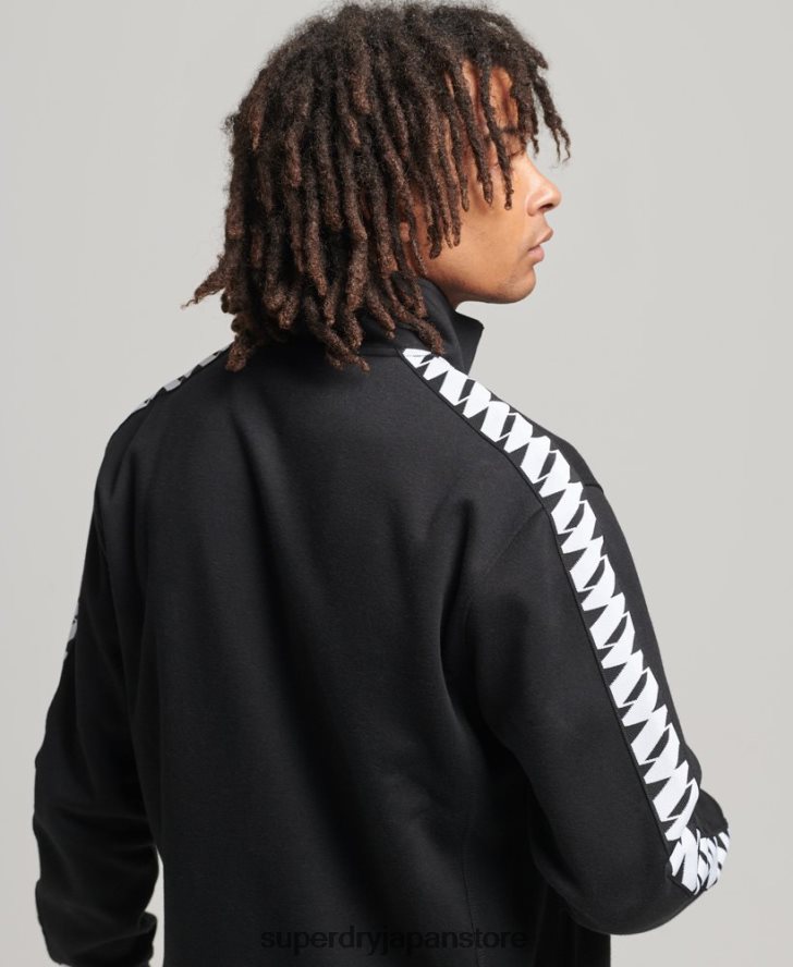 テープトラックトップ 男性 Superdry 衣類 黒 2J62PZ518