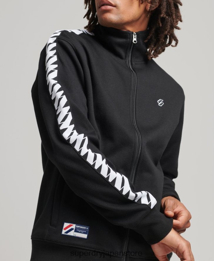 テープトラックトップ 男性 Superdry 衣類 黒 2J62PZ518