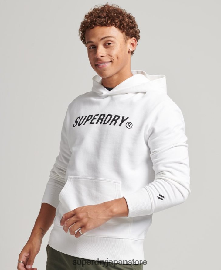 コードコアスポーツパーカー 男性 Superdry 衣類 白 2J62PZ5191
