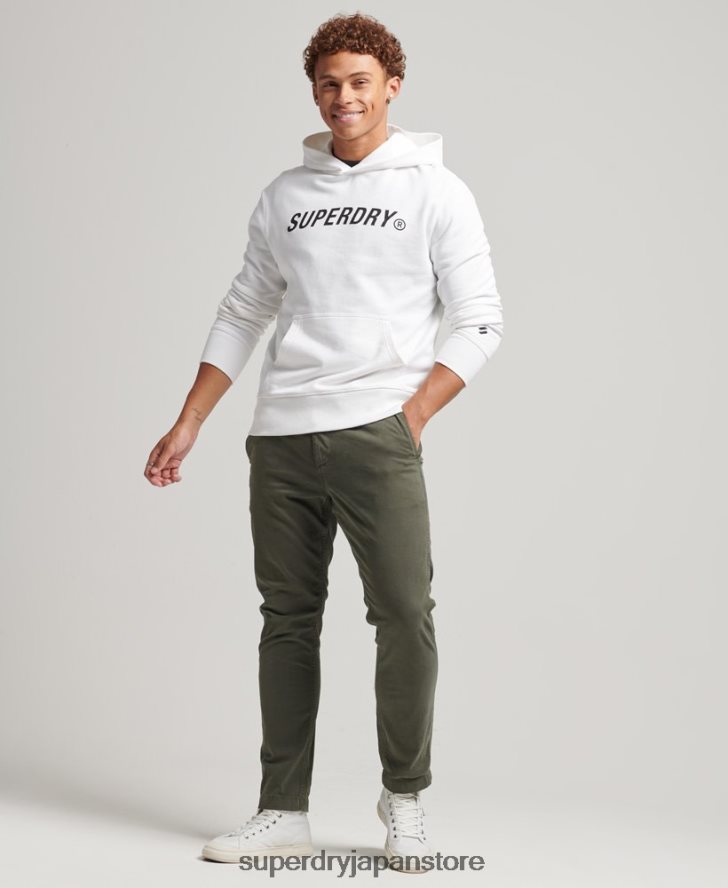 コードコアスポーツパーカー 男性 Superdry 衣類 白 2J62PZ5191