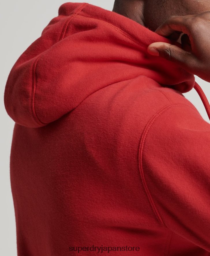 スタックアップリケロゴパーカー 男性 Superdry 衣類 赤 2J62PZ5194