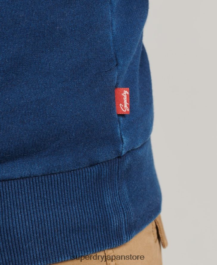 ウォールサインクルースウェットシャツ 男性 Superdry 衣類 青 2J62PZ5198