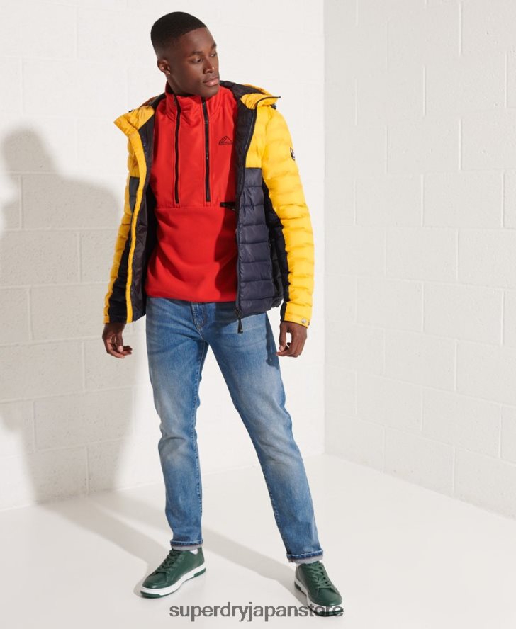 マウンテンスポーツフリースハーフジップジャケット 男性 Superdry 衣類 赤 2J62PZ5199