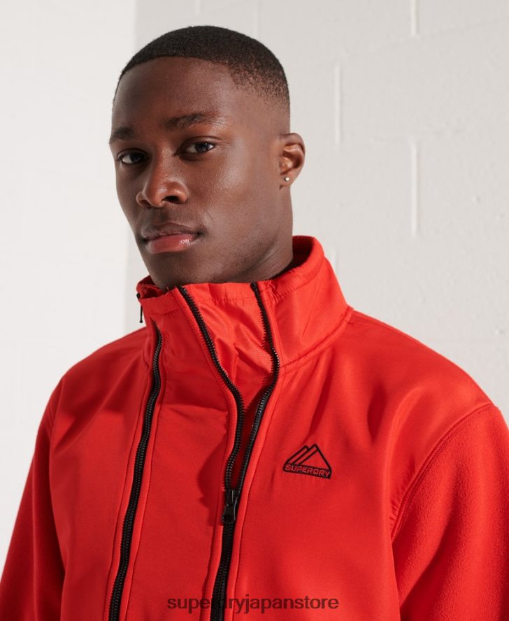 マウンテンスポーツフリースハーフジップジャケット 男性 Superdry 衣類 赤 2J62PZ5199
