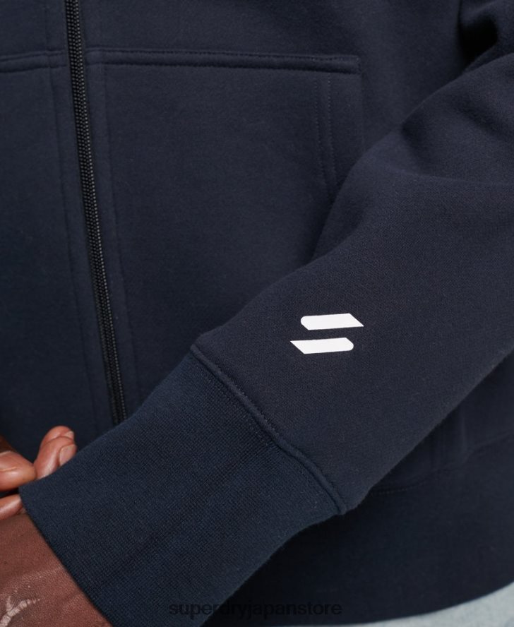 コードスポーツウェアジップパーカー 男性 Superdry 衣類 海軍 2J62PZ519