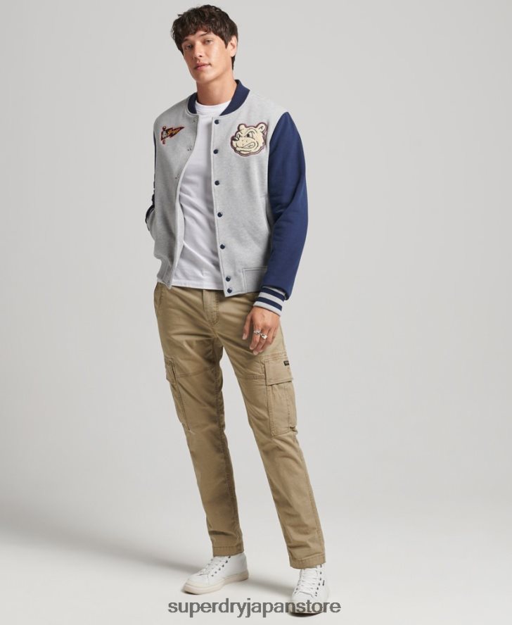 ヴィンテージ カレッジ ボンバー ジャケット 男性 Superdry 衣類 海軍 2J62PZ5202