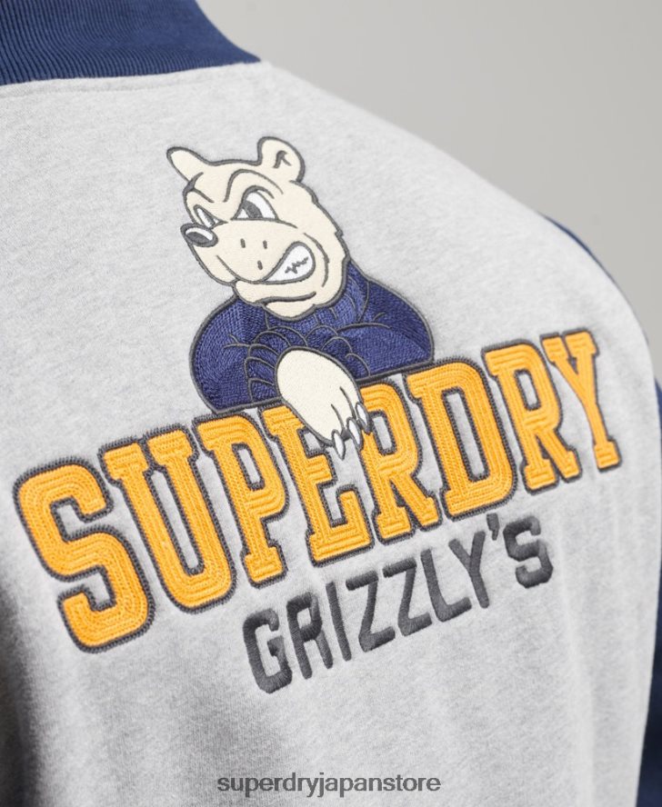 ヴィンテージ カレッジ ボンバー ジャケット 男性 Superdry 衣類 海軍 2J62PZ5202