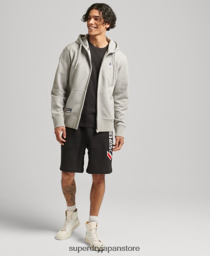 コードエッセンシャルジップパーカー 男性 Superdry 衣類 グレー 2J62PZ5205