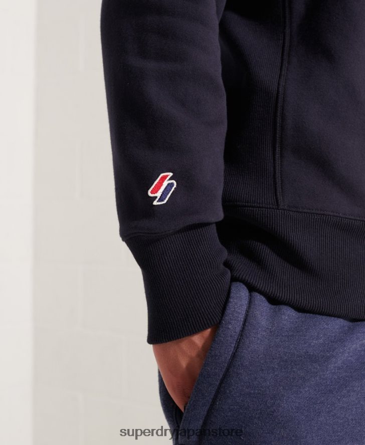 スポーツスタイルエッセンシャルクルーネックスウェットシャツ 男性 Superdry 衣類 海軍 2J62PZ5209