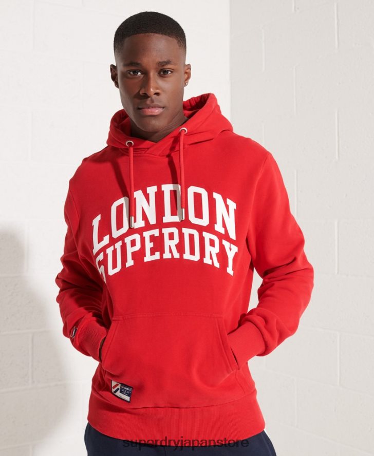 シティカレッジパーカー 男性 Superdry 衣類 赤 2J62PZ5215