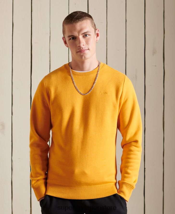 ヴィンテージロゴ刺繍クルースウェットシャツ 男性 Superdry 衣類 黄色 2J62PZ5218