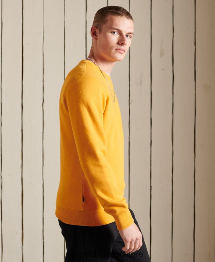 ヴィンテージロゴ刺繍クルースウェットシャツ 男性 Superdry 衣類 黄色 2J62PZ5218