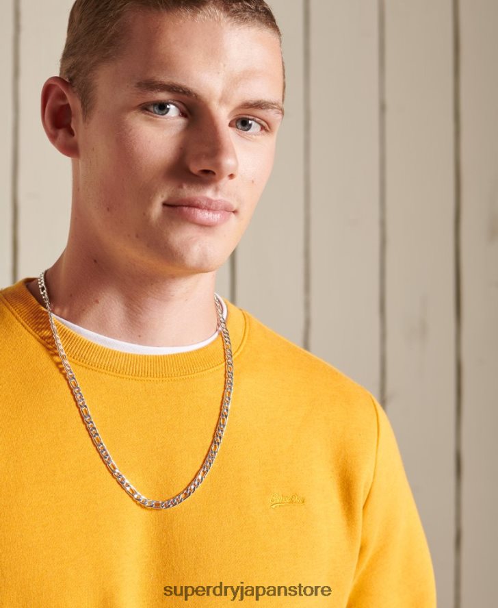 ヴィンテージロゴ刺繍クルースウェットシャツ 男性 Superdry 衣類 黄色 2J62PZ5218