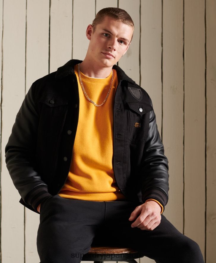 ヴィンテージロゴ刺繍クルースウェットシャツ 男性 Superdry 衣類 黄色 2J62PZ5218