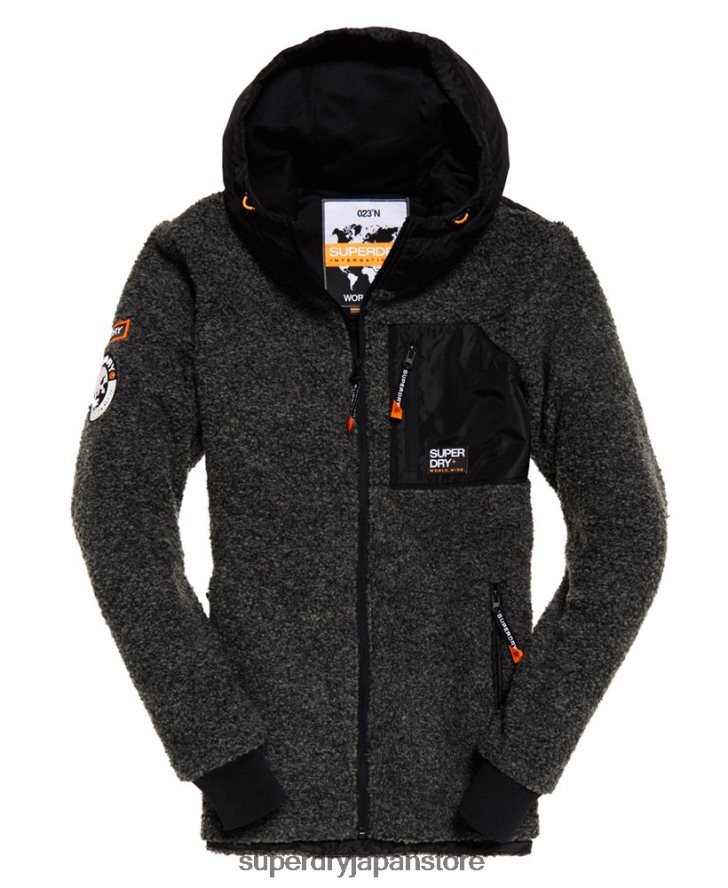マウンテンシェルパジップパーカー 男性 Superdry 衣類 濃い灰色 2J62PZ5219