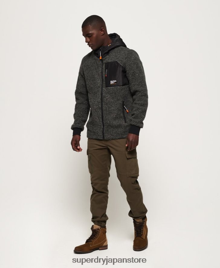 マウンテンシェルパジップパーカー 男性 Superdry 衣類 濃い灰色 2J62PZ5219