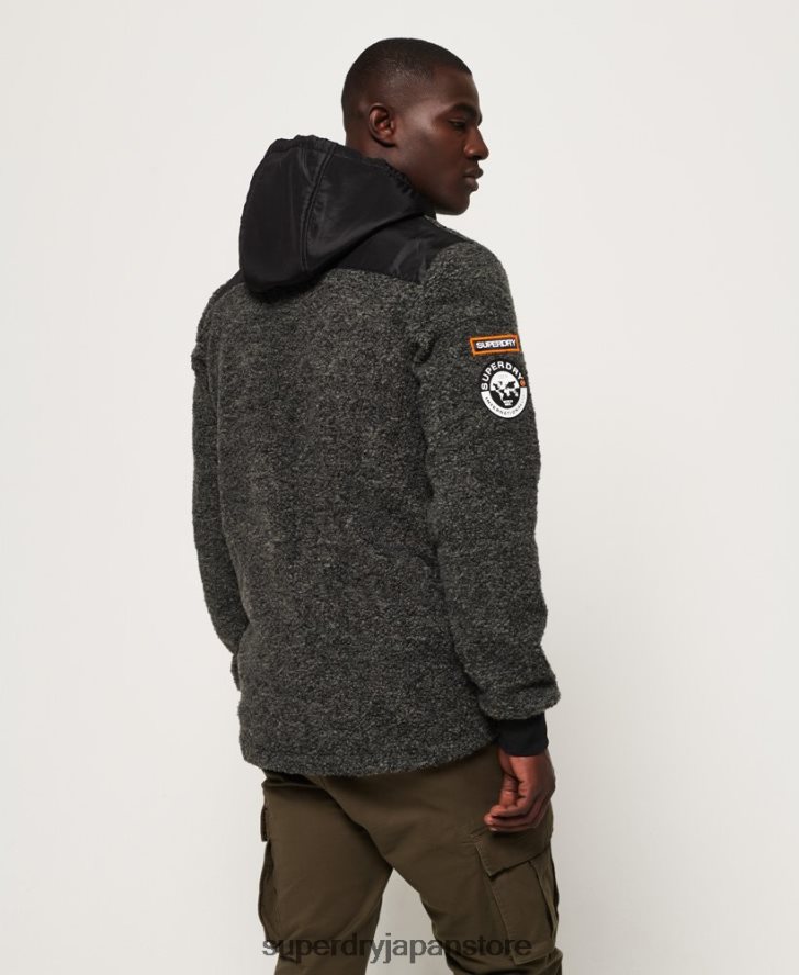 マウンテンシェルパジップパーカー 男性 Superdry 衣類 濃い灰色 2J62PZ5219