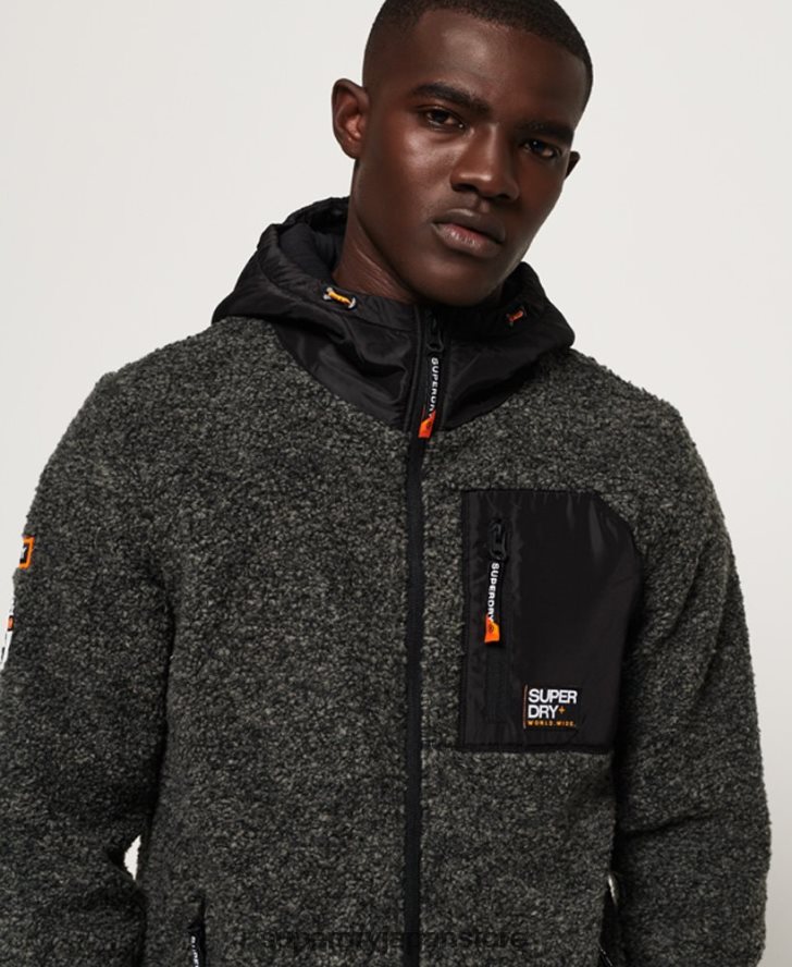 マウンテンシェルパジップパーカー 男性 Superdry 衣類 濃い灰色 2J62PZ5219