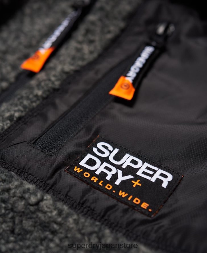 マウンテンシェルパジップパーカー 男性 Superdry 衣類 濃い灰色 2J62PZ5219