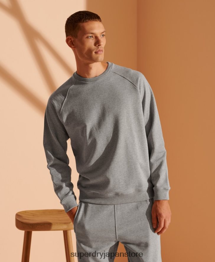 限定版オーガニックコットンスウェットシャツ 男性 Superdry 衣類 ライトグレー 2J62PZ5220