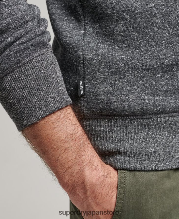オーガニックコットン エッセンシャル ロゴ クルー スウェットシャツ 男性 Superdry 衣類 濃い灰色 2J62PZ5226
