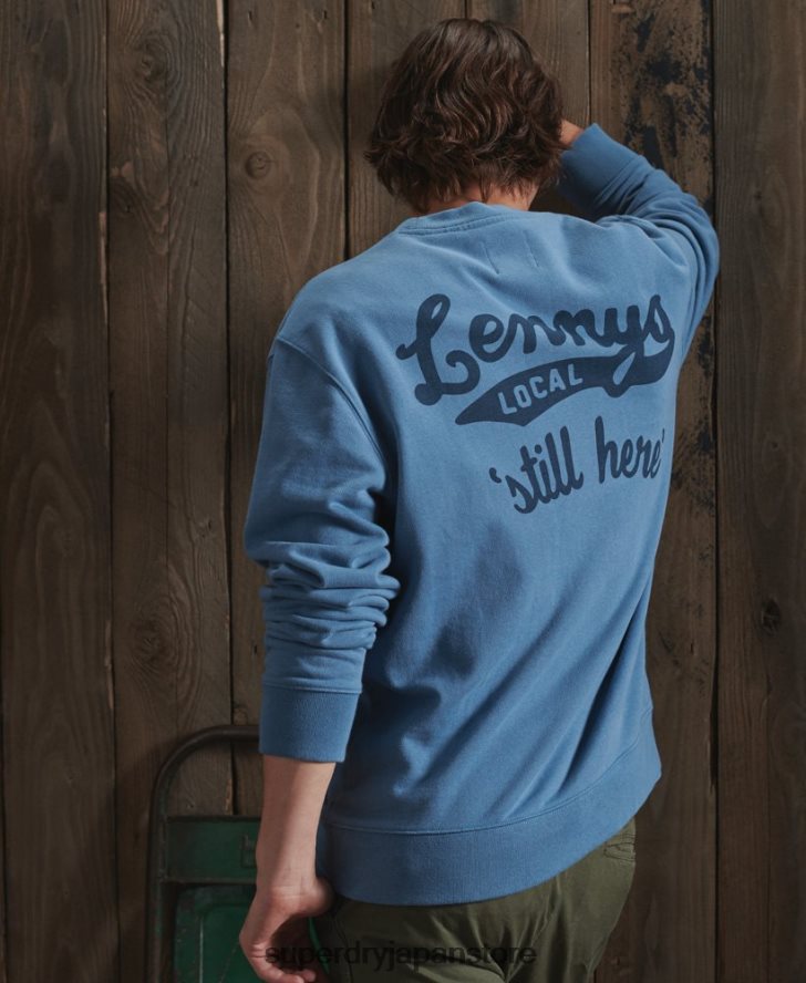 限定版ドライグラフィックスウェットシャツ 男性 Superdry 衣類 ライトブルー 2J62PZ5234