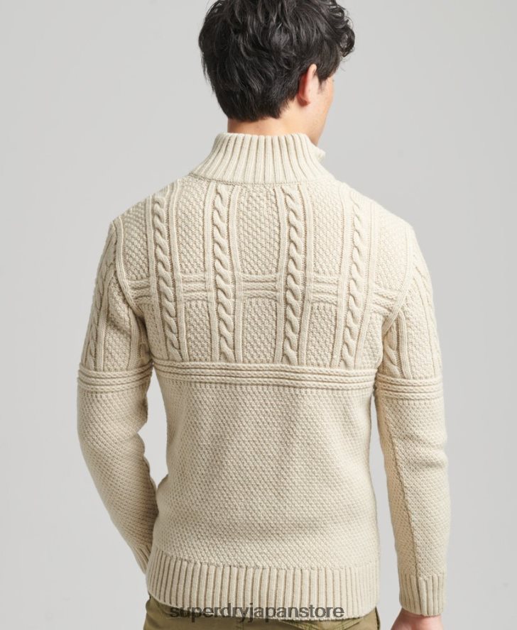 ジェイコブ・ヘンリー・ジャンパー 男性 Superdry 衣類 クリーム 2J62PZ5240