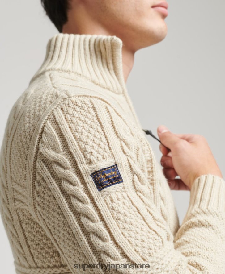 ジェイコブ・ヘンリー・ジャンパー 男性 Superdry 衣類 クリーム 2J62PZ5240