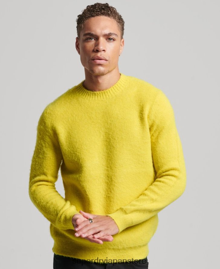 ブラッシュニット クルーセーター 男性 Superdry 衣類 黄色 2J62PZ5242