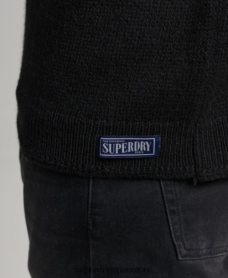フェアアイルクルーニットセーター 男性 Superdry 衣類 黒 2J62PZ5246