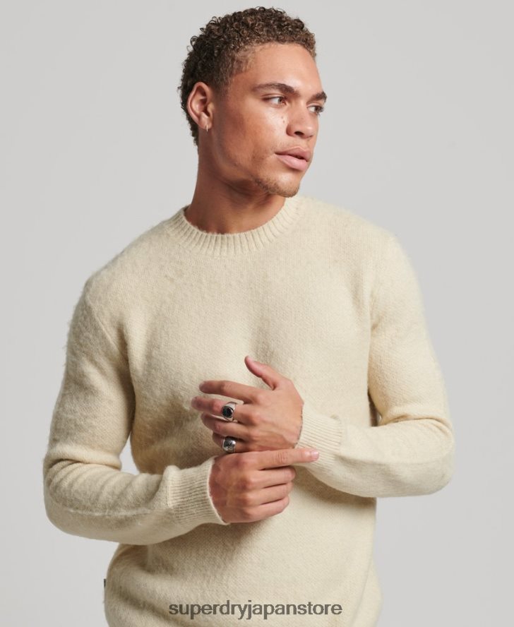 ブラッシュニット クルーセーター 男性 Superdry 衣類 ベージュ 2J62PZ5247