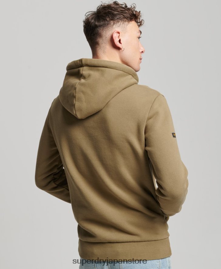 ヴィンテージロゴ プレミアム オーバーダイ パーカー 男性 Superdry 衣類 カーキ 2J62PZ524