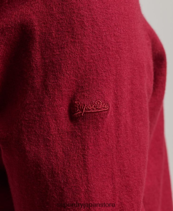 オーガニックコットン ヴィンテージ カシミアブレンド セーター 男性 Superdry 衣類 赤 2J62PZ5251