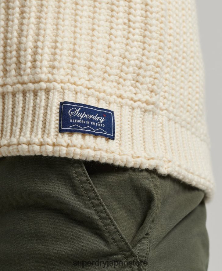 ショールジャンパー 男性 Superdry 衣類 クリーム 2J62PZ5258