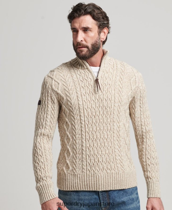 ジェイコブ・ヘンリー・ジャンパー 男性 Superdry 衣類 ベージュ 2J62PZ5259