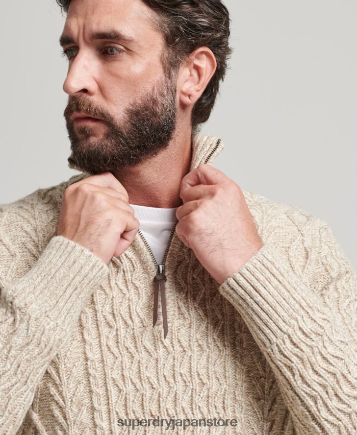 ジェイコブ・ヘンリー・ジャンパー 男性 Superdry 衣類 ベージュ 2J62PZ5259