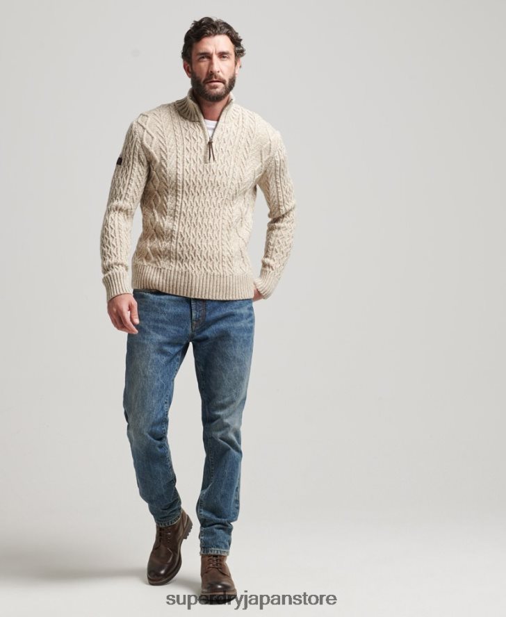 ジェイコブ・ヘンリー・ジャンパー 男性 Superdry 衣類 ベージュ 2J62PZ5259