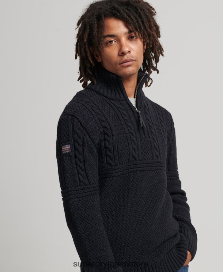 ジェイコブ・ヘンリー・ジャンパー 男性 Superdry 衣類 海軍 2J62PZ5268