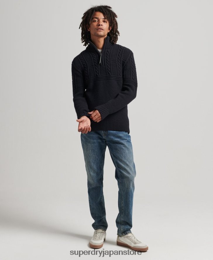 ジェイコブ・ヘンリー・ジャンパー 男性 Superdry 衣類 海軍 2J62PZ5268